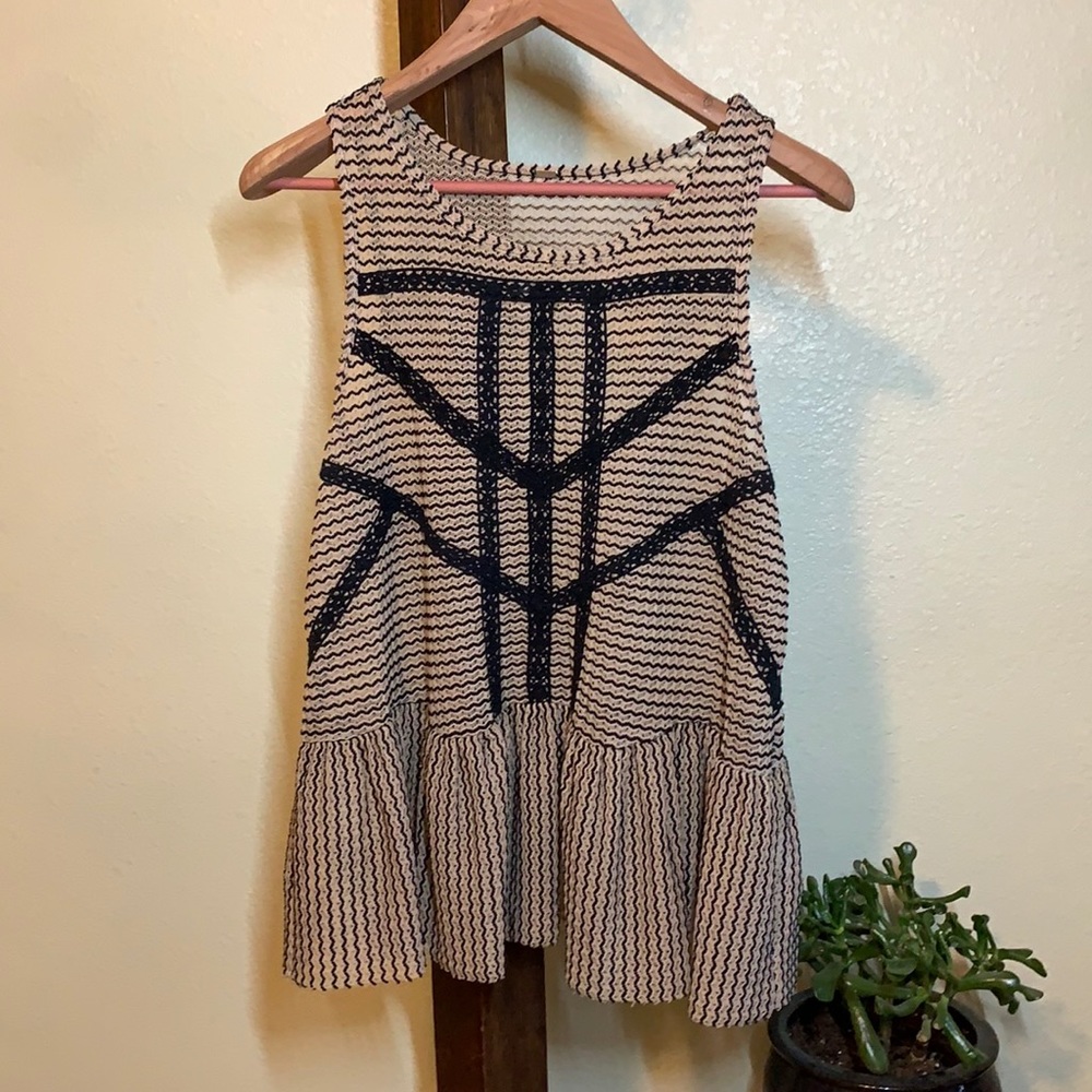 •Boho Peplum Tank•